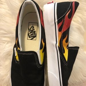 Brand new flame black vans